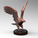 Eagle sculpted in Zbrush and rendered in Keyshot.   Concept for a proposed lifesize sculpture.