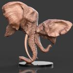 Elephants sculpted in Zbrush and rendered in Keyshot.  Concept for lifesize bronze sculpture. 